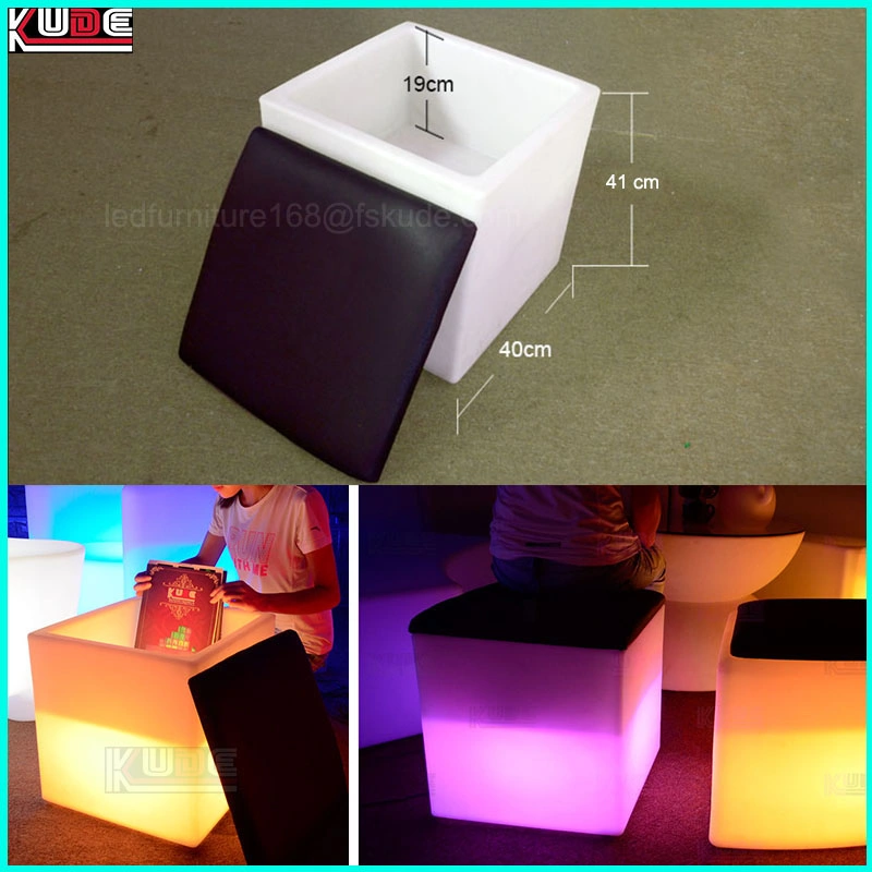 16" Rechargeable LED Cube W/Color Change Remote Open Cube