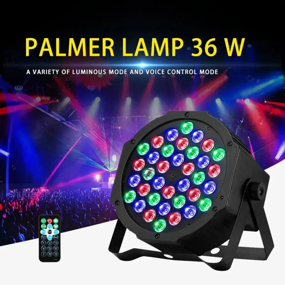 Professional 18 36 LED RGB Party Plastic Flat PAR Light LED Work Smart Dance Floor Laser Party Disco Stage Light