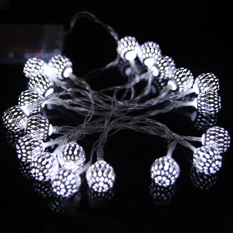 Hot Sale Holiday Decoration Moroccan Ball LED Solar String Lights for Garden