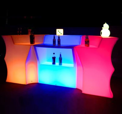 Barra de bar de iluminación LED de discoteca colorida de plástico moderno para la venta