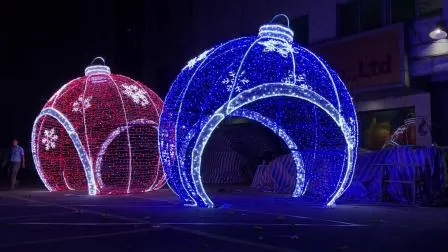 Adorno de Navidad 3D LED bola iluminada centro comercial decoración