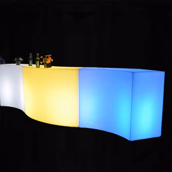 RGB Space LED Color Plastic Bar Counter Precio profesional para la venta