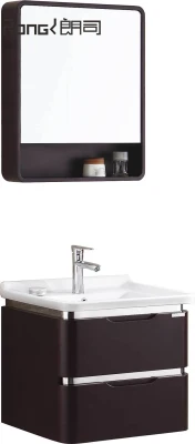 Muebles de madera del gabinete de la vanidad del cuarto de baño del espejo del diseño moderno de lujo LED