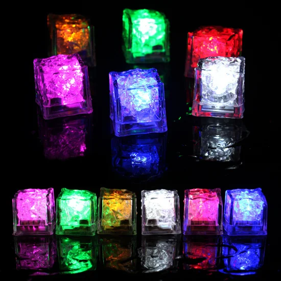 Actividad de agua LED Cubitos de hielo Luces de fiesta que brillan intensamente /Luces de barra