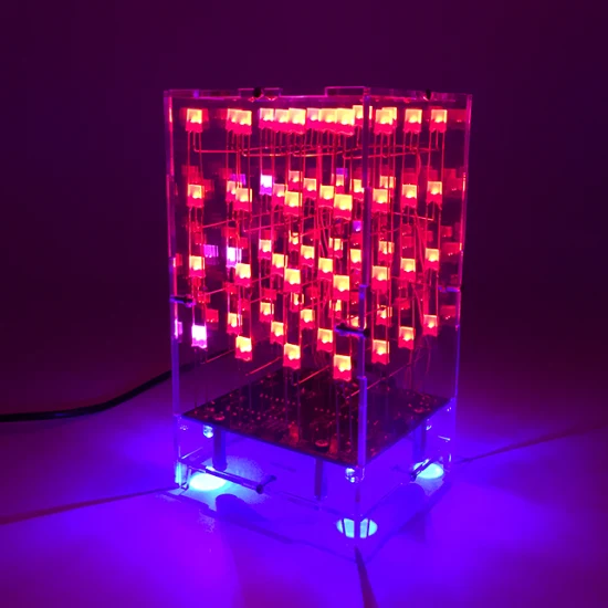 Spectrum 444, cubo de luz de doble Color, Kit de microordenador de un solo Chip DIY, producción electrónica DIY, Kit de piezas de luz LED antiniebla