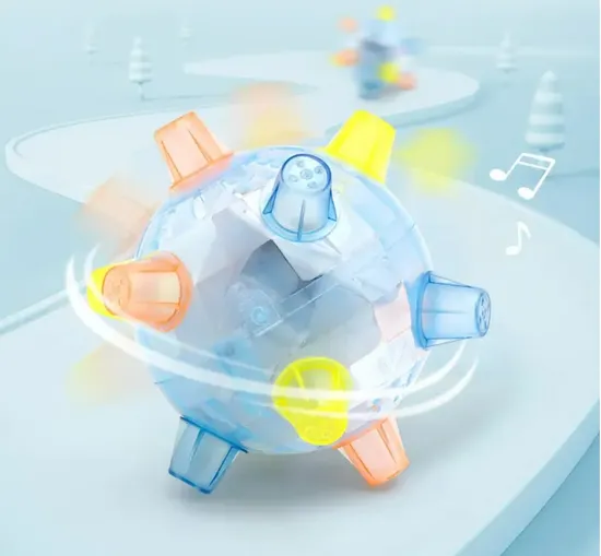 Pelota de juguete para mascotas con luz LED con música que destella juguetes que rebotan