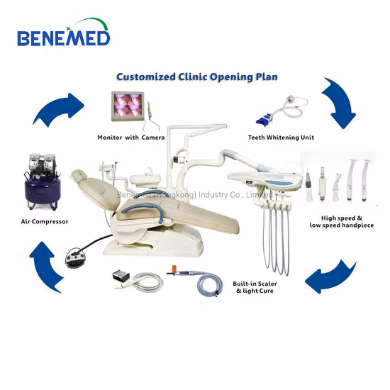 Lámpara con sensor LED Sillón dental con escalador y fotopolimerizador