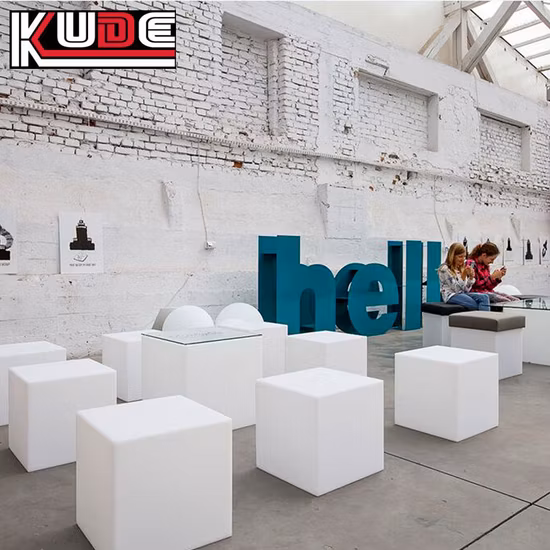 Light up Cube Seat Silla Taburete Iluminado LED Cube